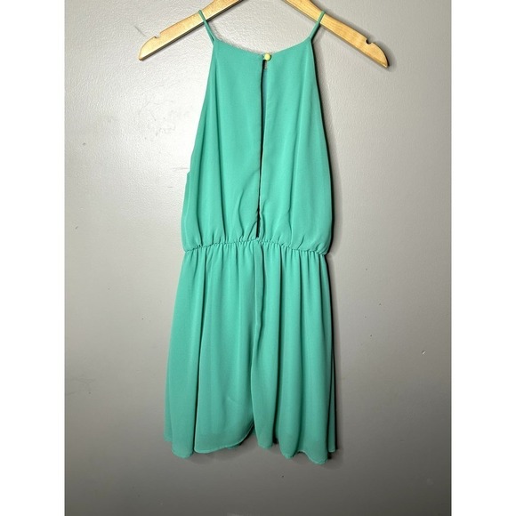 Lulus Chiffon Mint Green Dress Size Small - Picture 3 of 6